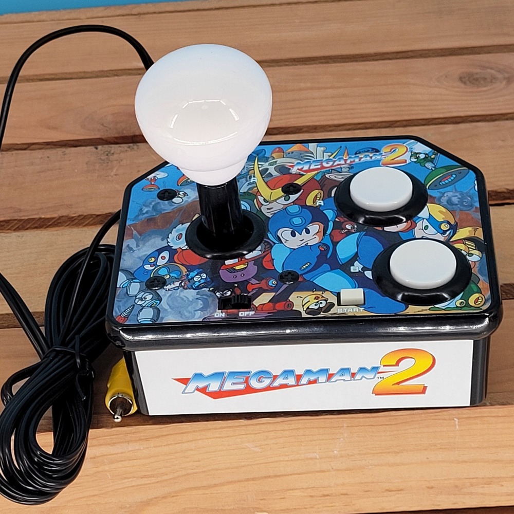 Capcom Mega Man 2 Plug and Play Arcade Stick Console Unisex OS Retro Gaming Blue